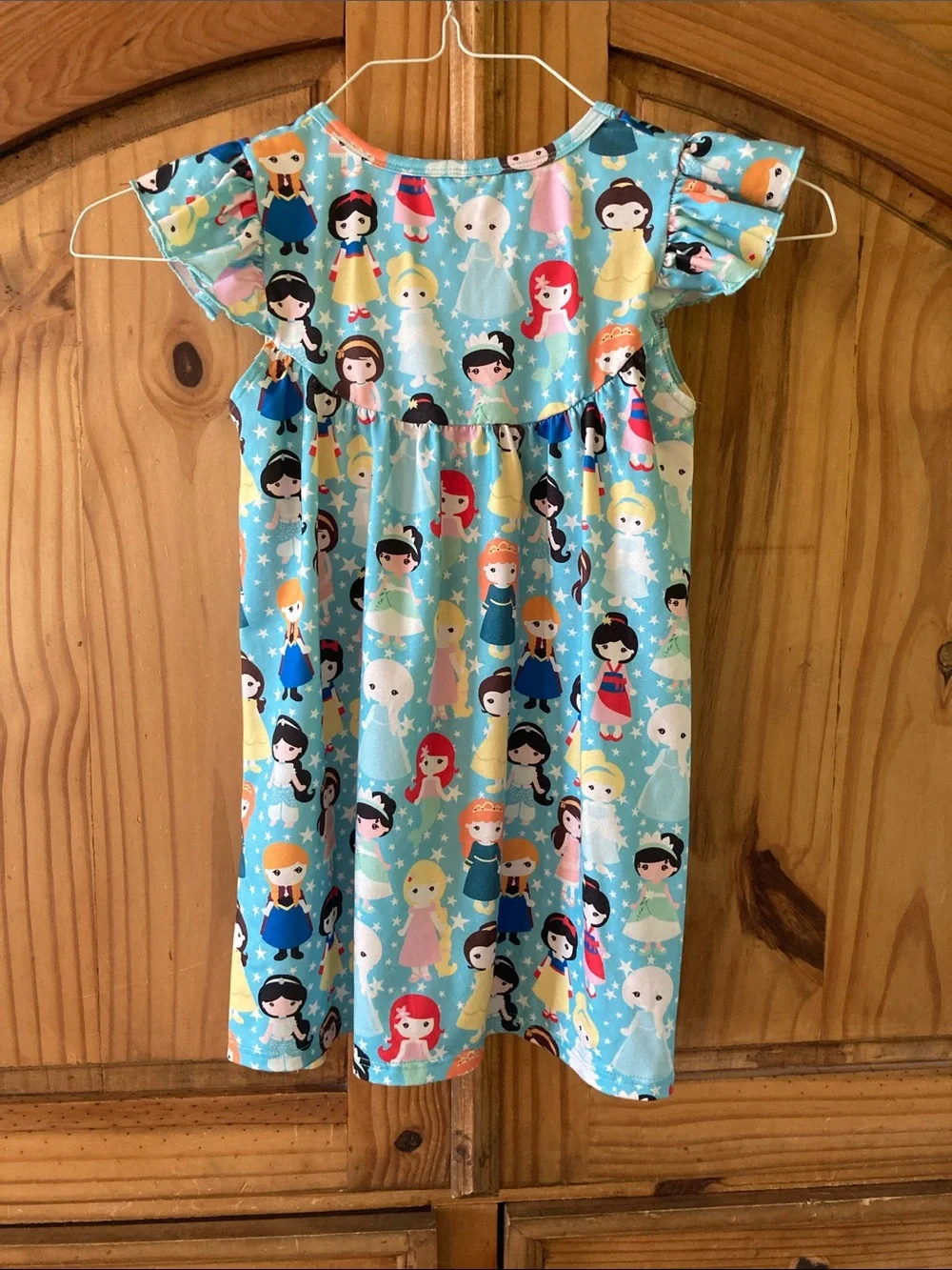 Girls blue princess short sleeve nightgown size 4T